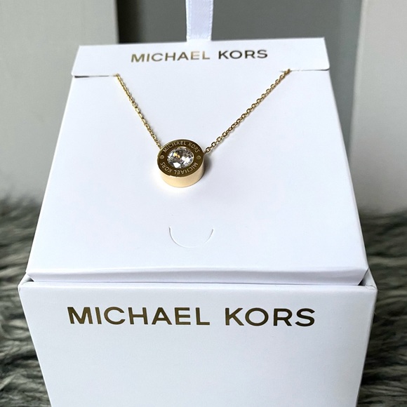 NWT authentic MK gold tone stone pendant - Picture 4 of 5